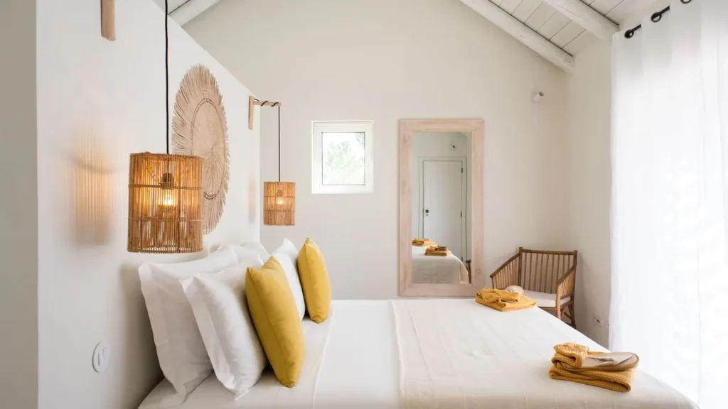 Quarto de hotel num empreendimento turístico, com a solução de água VOA.
